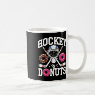 Hockey And Donuts Funny Sports And Snack Coffee Mug