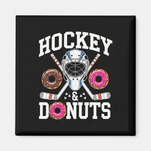 Hockey And Donuts Funny Sports And Snack  Magnet