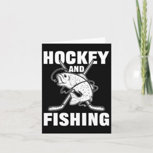 Hockey And Fishing Ice Hockey Fish Hunting Card