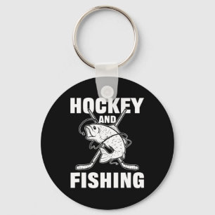 Hockey And Fishing Ice Hockey Fish Hunting Keychain