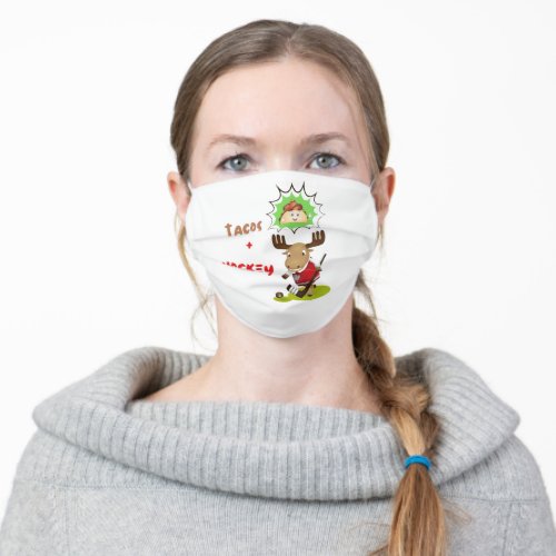 Hockey And Tacos Adult Cloth Face Mask
