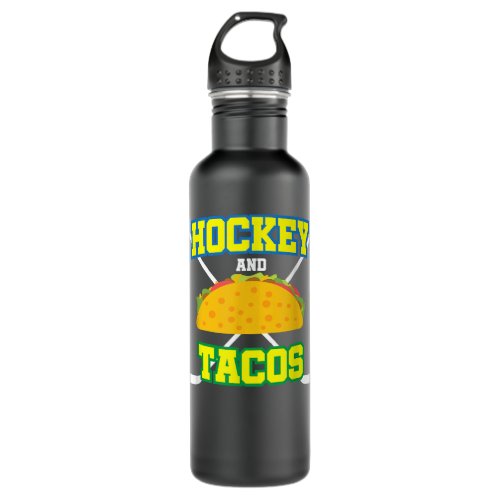 Hockey And Tacos TFunny TacoMen Women Kids  Stainless Steel Water Bottle