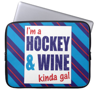 Hockey and Wine Kinda Gal Laptop Sleeve