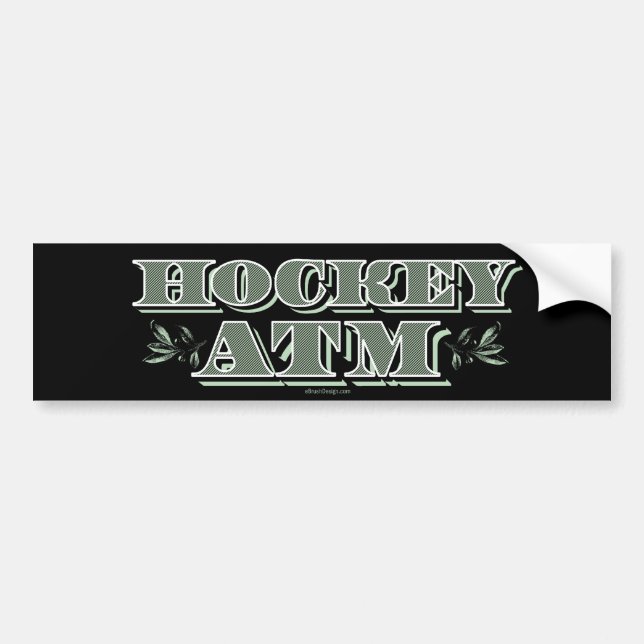 Hockey ATM Bumper Sticker (Front)
