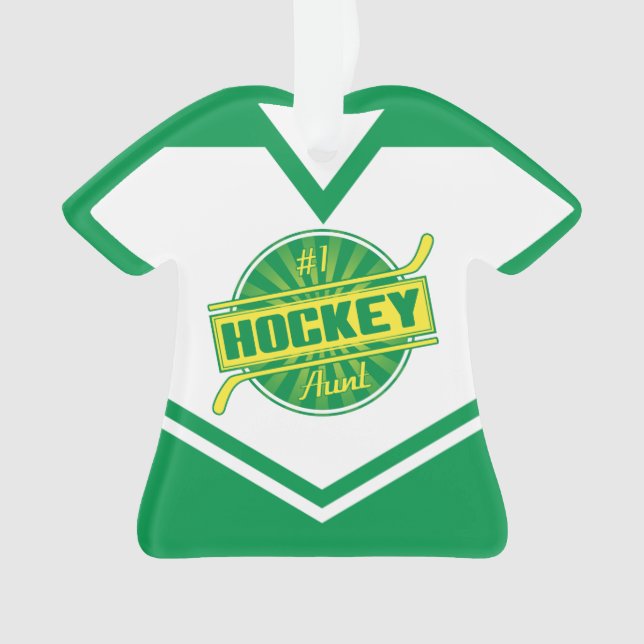 Hockey Aunt Customizable Jersey   Ornament (Front)