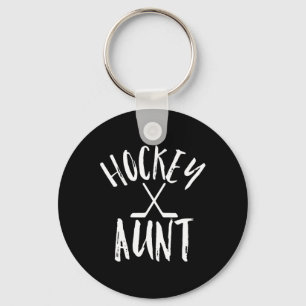 Hockey Aunt Sports Fan Womens Cheer Vintage Gift  Keychain