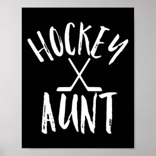 Hockey Aunt Sports Fan Womens Cheer Vintage Gift Poster