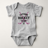 Hockey Baby Girl Future Hockey Star Pink Sticks