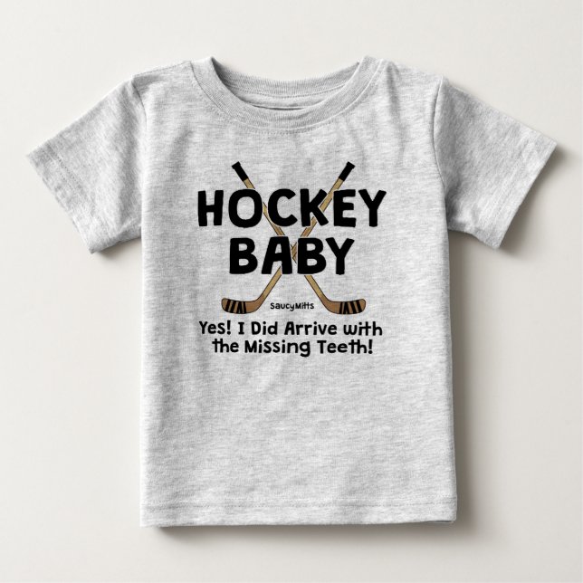 Hockey Baby Missing Teeth Baby T-Shirt (Front)