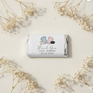 Hockey baby shower, ice hockey gender reveal, hershey's miniatures