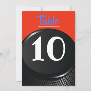 HOCKEY Bar Bar Mitzvah Table Number Seating Card