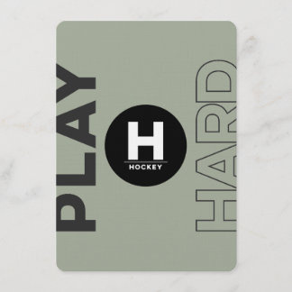 HOCKEY Bar Bat Mitzvah Classic Invitations