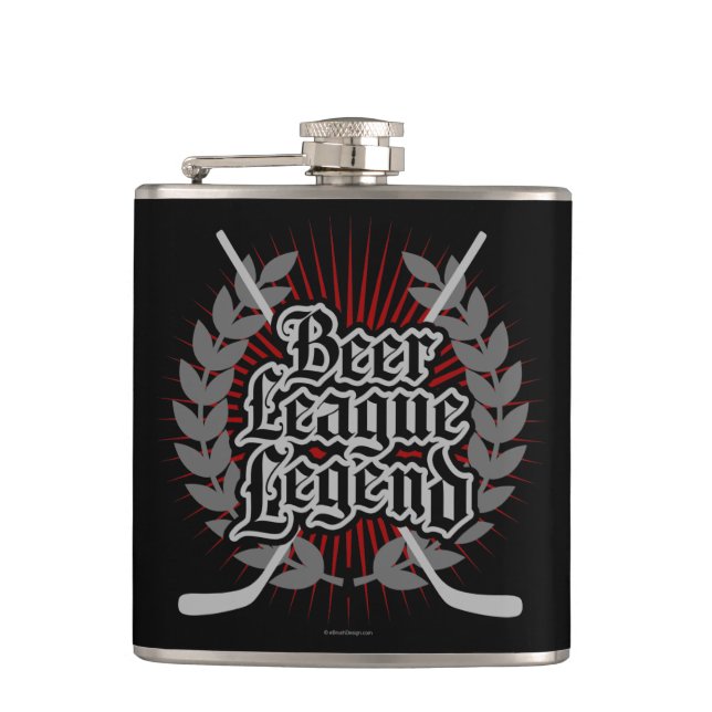 Hockey Beer League Legend Flask (Front)