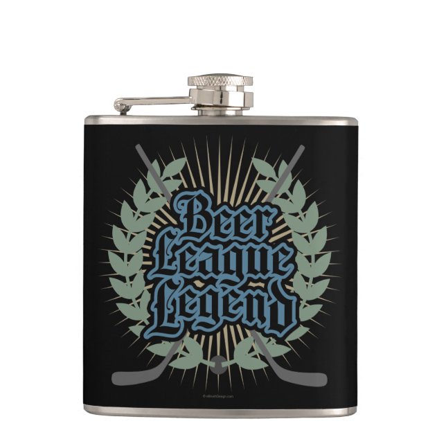 Hockey Beer League Legend Flask (Front)