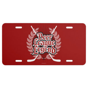 Hockey Beer League Legend License Plate