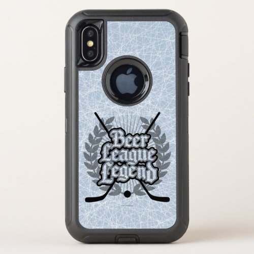 Hockey Beer League Legend OtterBox Defender iPhone X Case
