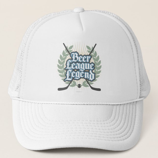 Hockey Beer League Legend Trucker Hat (Front)