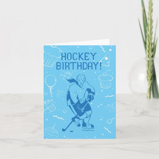 Hockey Birthday! Greeting Card - Female | Zazzle.com