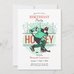 Hockey Birthday Invitation