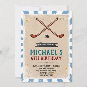 Hockey birthday invitation