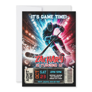 Hockey Birthday Invitation | Hockey Ticket Theme