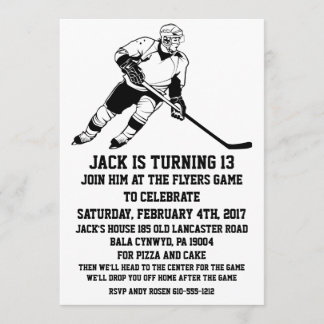 HOCKEY BIRTHDAY PARTY INVITATION