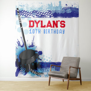 Hockey  Birthday Party Photo-Op Kids Backdrop