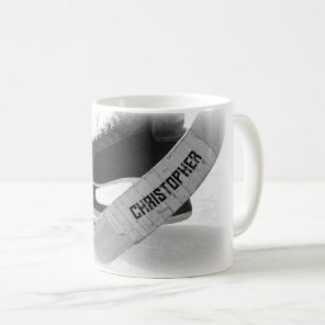 Hockey Black Skates Personalized Coffee Mug