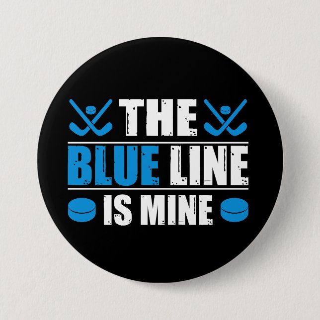Hockey Blue Line  Button (Front)