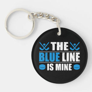 Hockey Blue Line Keychain