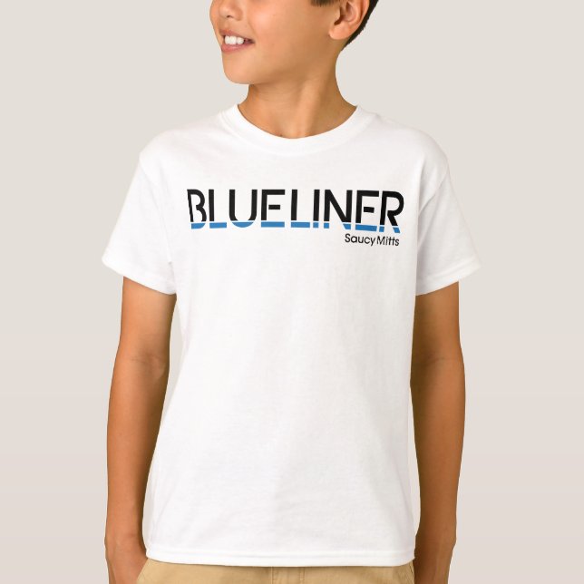Hockey Blueliner Defense Youth Hockey T-Shirt (Front)