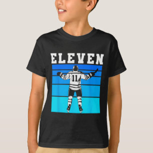 Hockey Boy 11th Birthday Eleven Ice Hockey Birthda T-Shirt