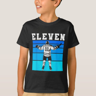 Hockey Boy 11th Birthday Eleven Ice Hockey Birthda T-Shirt