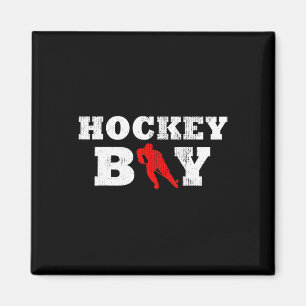 Hockey Boy Player Silhouette Sport Gift Magnet
