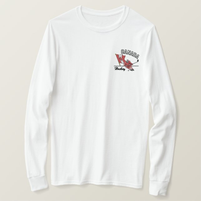 Hockey Canada Embroidered Long Sleeve T-Shirt (Design Front)