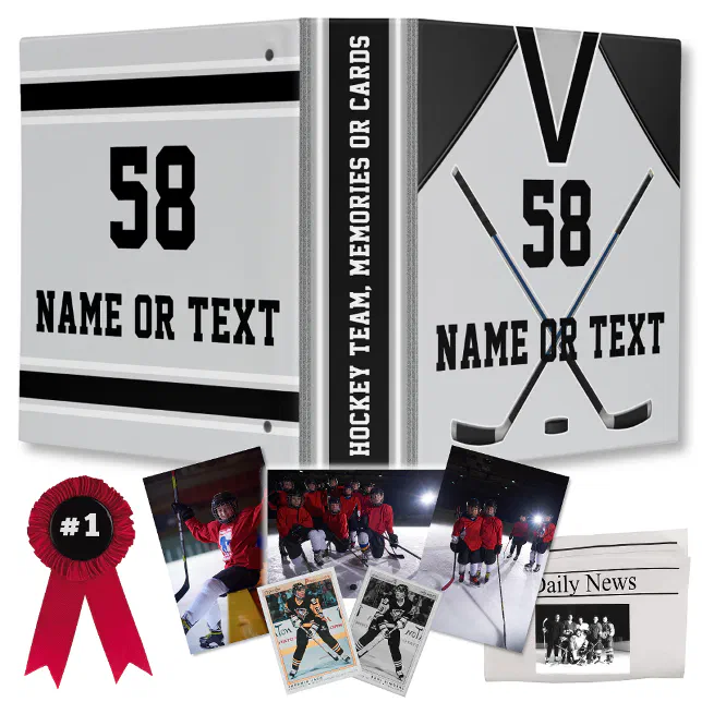 Hockey Card Binder or Hockey Photo Album | Zazzle