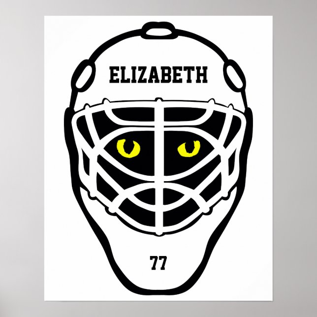 Hockey Cat Eyes Helmet Poster (Front)