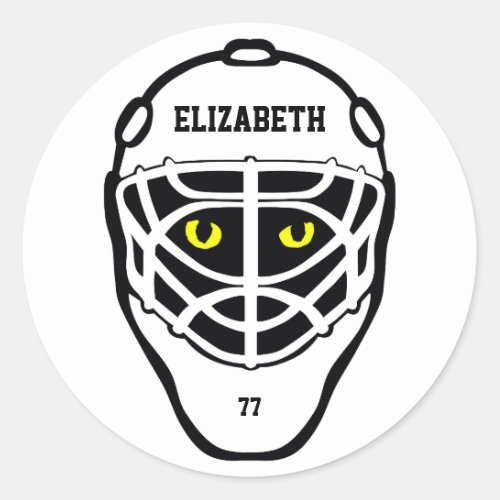 Hockey Cat Eyes Helmet Sticker