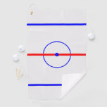 [ Thumbnail: Hockey Centre Ice & Blue Lines Golf Towel ]