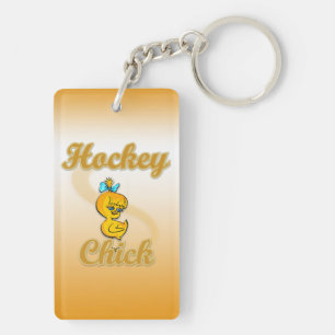 Hockey Chick Keychain