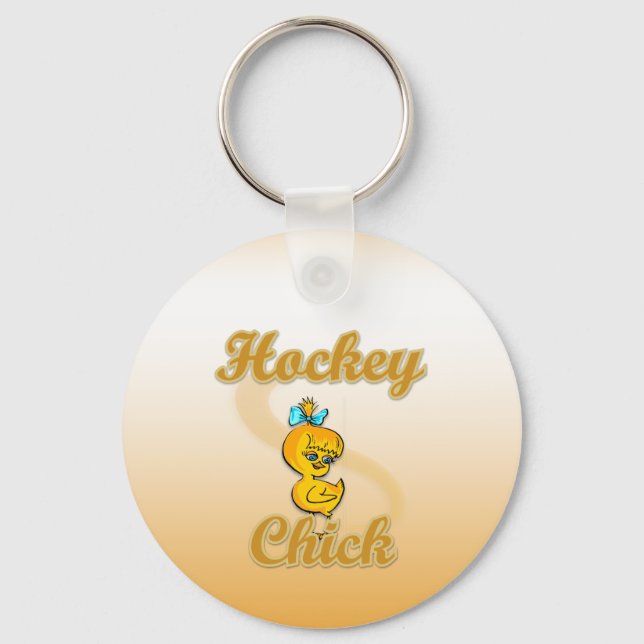 Hockey Chick Keychain (Front)