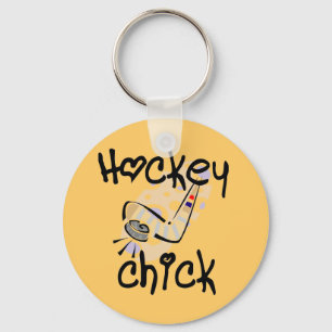 Hockey Chick Tshirts and Gifts Keychain
