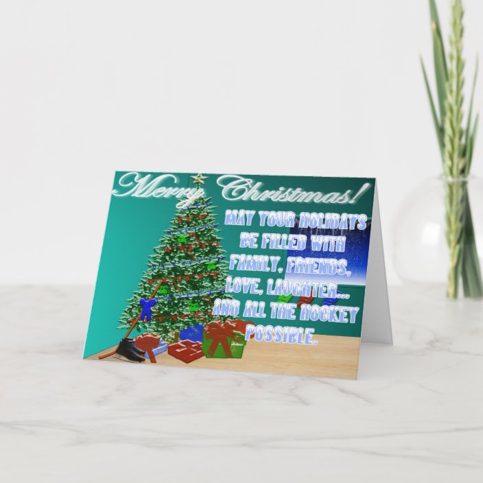 Hockey Christmas Card | Zazzle.com