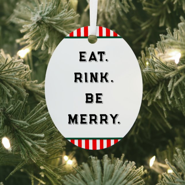 Hockey Christmas Collectible Metal Ornament (Insitu)