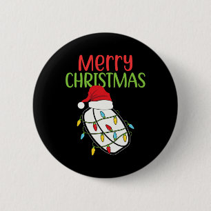Hockey Christmas Fun Sport Christmas Ice Hockey Xm Button