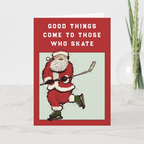 Hockey Christmas Holiday Cards