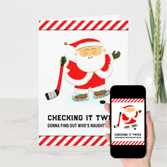 Hockey Christmas Holiday Cards | Zazzle