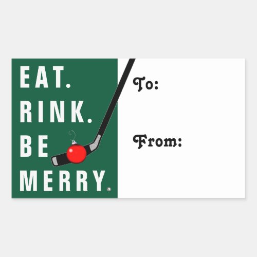 Hockey Christmas Holiday Gift Tags