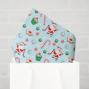 Hockey Christmas Holiday Tissue Paper
