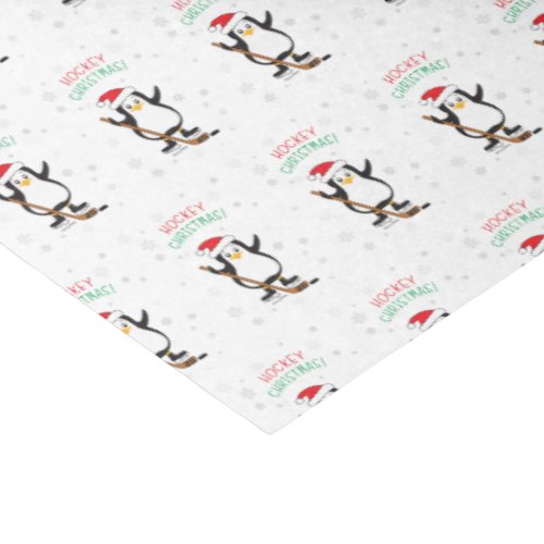 Hockey Christmas Penguin Tissue Paper